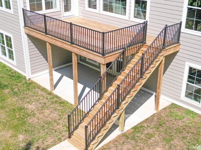 5026 N Muirfield Dr, Bloomington, IN 47404 - deck featuring a patio area