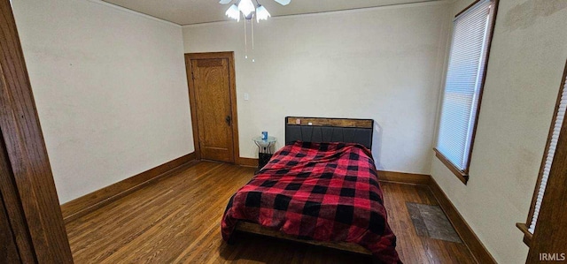 bedroom featuring hardwood / wood-style flooring