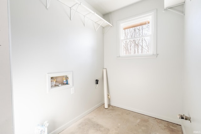 laundry area featuring washer hookup