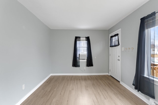 empty room featuring light hardwood / wood-style floors