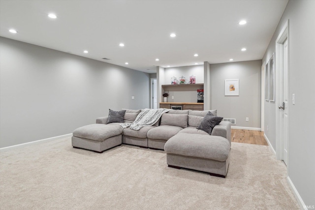 view of carpeted living room