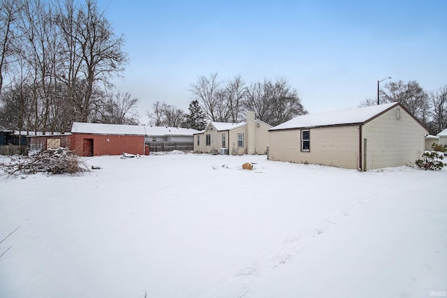 view of snowy yard