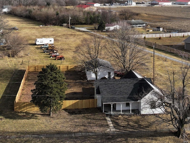 drone / aerial view featuring a rural view