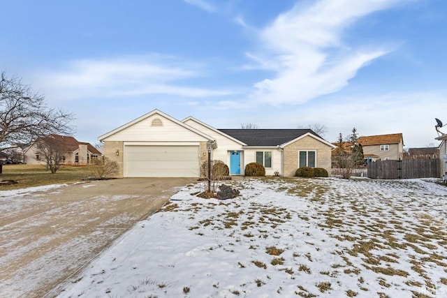 ranch-style house with a garage