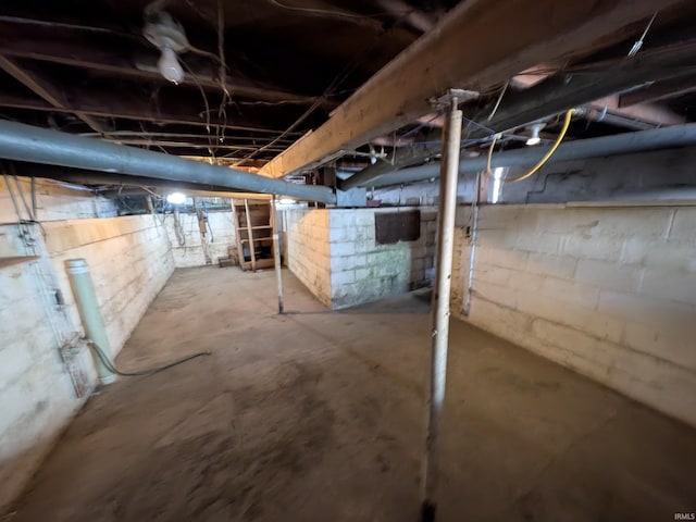 view of basement