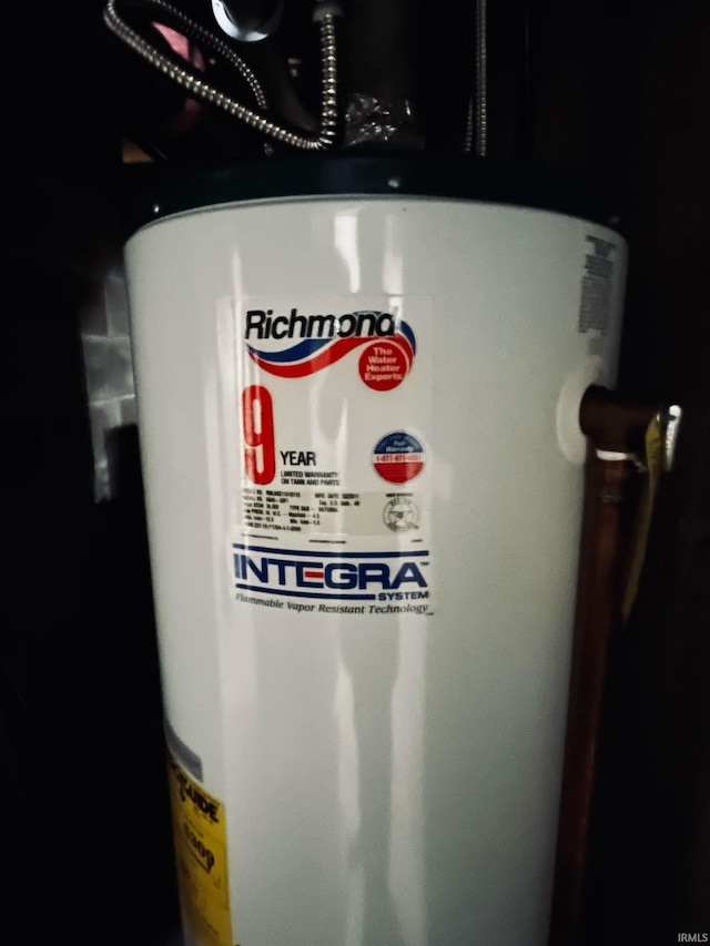 interior details with water heater