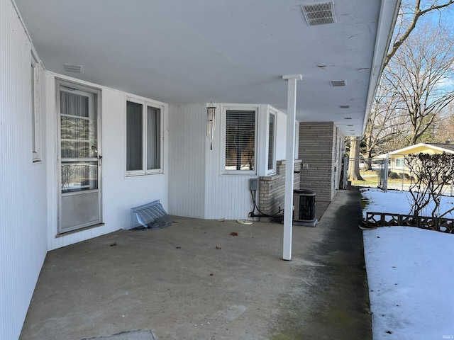 view of patio / terrace with central AC unit