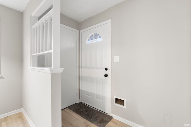 entrance foyer featuring light hardwood / wood-style flooring