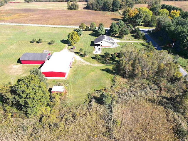 aerial view featuring a rural view