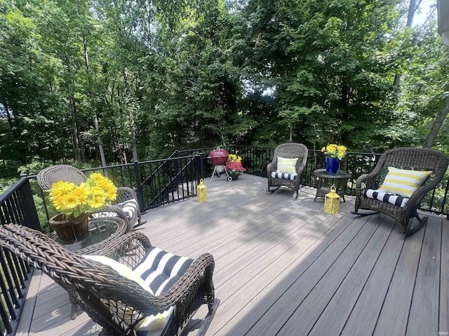 view of wooden deck