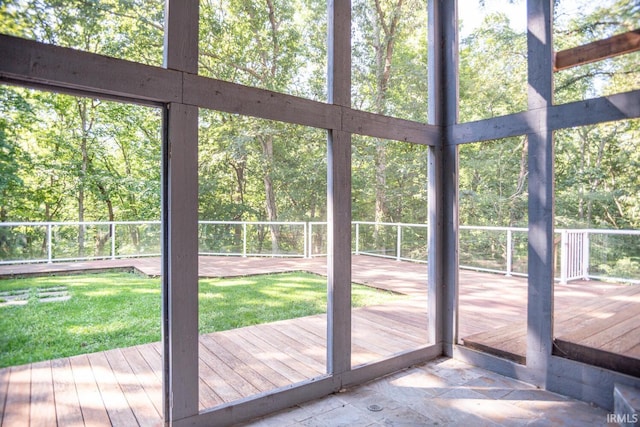 entryway with a high ceiling