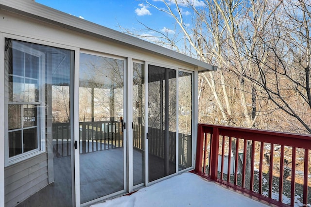 exterior space featuring a sunroom