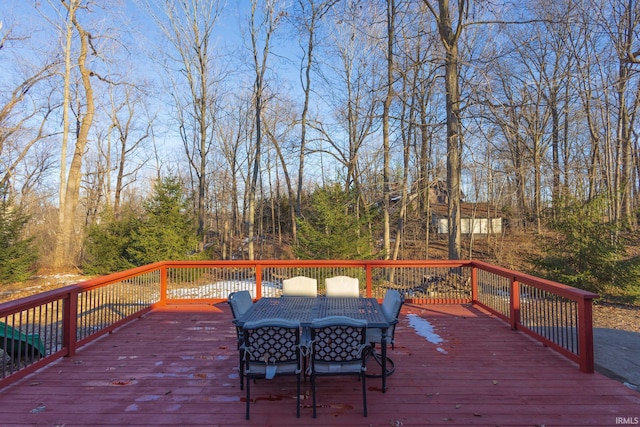 view of wooden deck