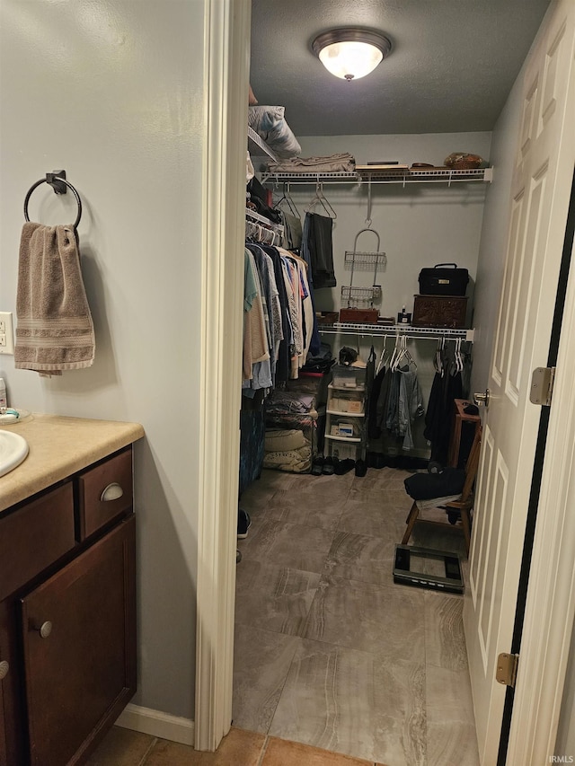 view of walk in closet