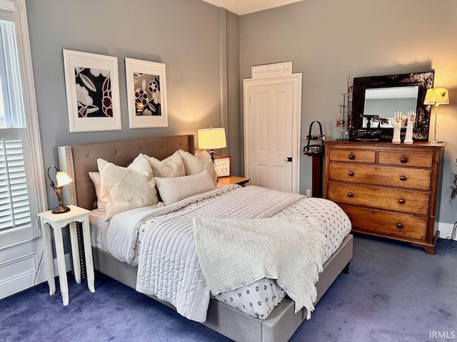 view of carpeted bedroom