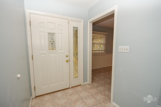 view of tiled foyer