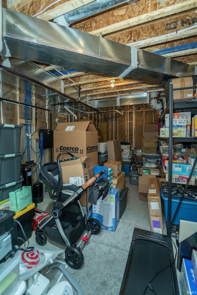 view of storage area