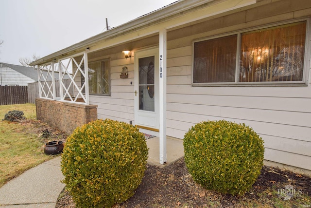 view of doorway to property