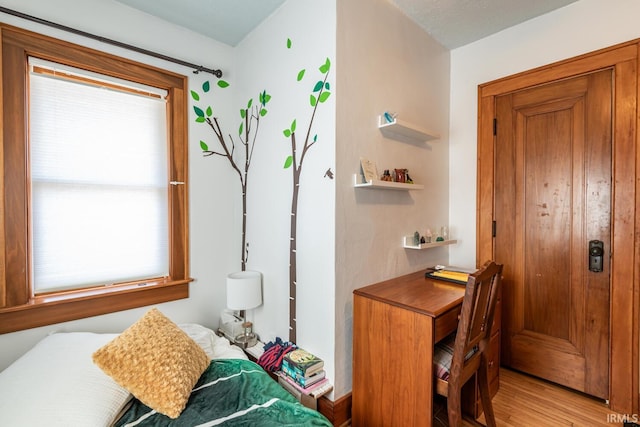 interior space with light hardwood / wood-style floors