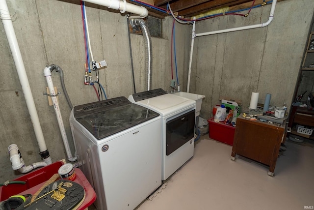 laundry area featuring separate washer and dryer