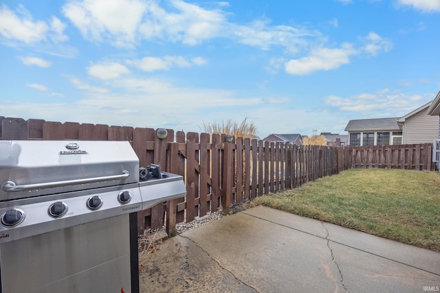 view of patio / terrace with area for grilling