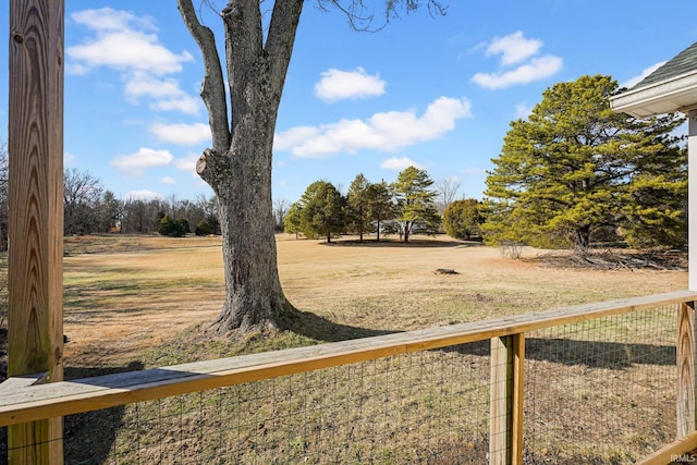 view of yard featuring a rural view