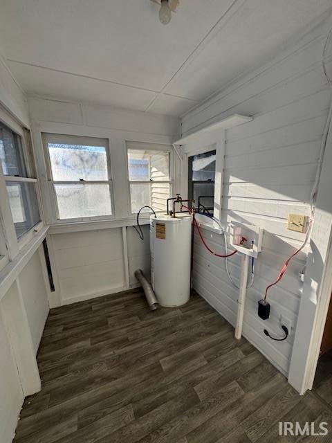 utility room with water heater