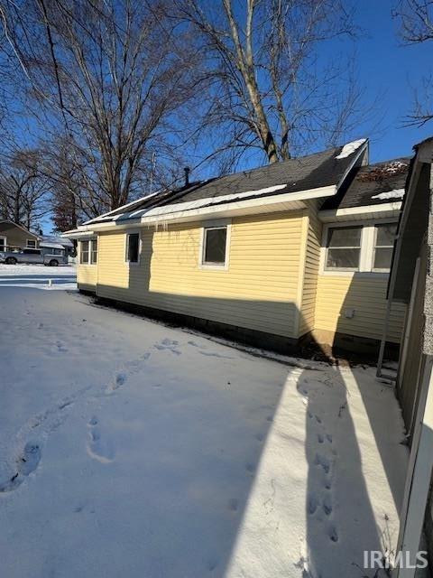 view of snowy exterior