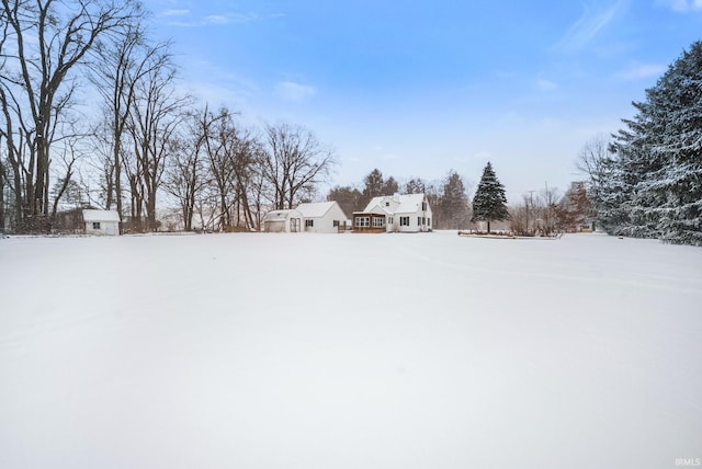 view of snowy yard