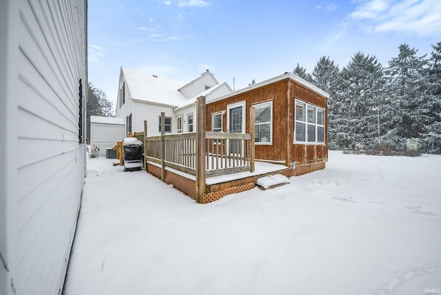 exterior space featuring a deck