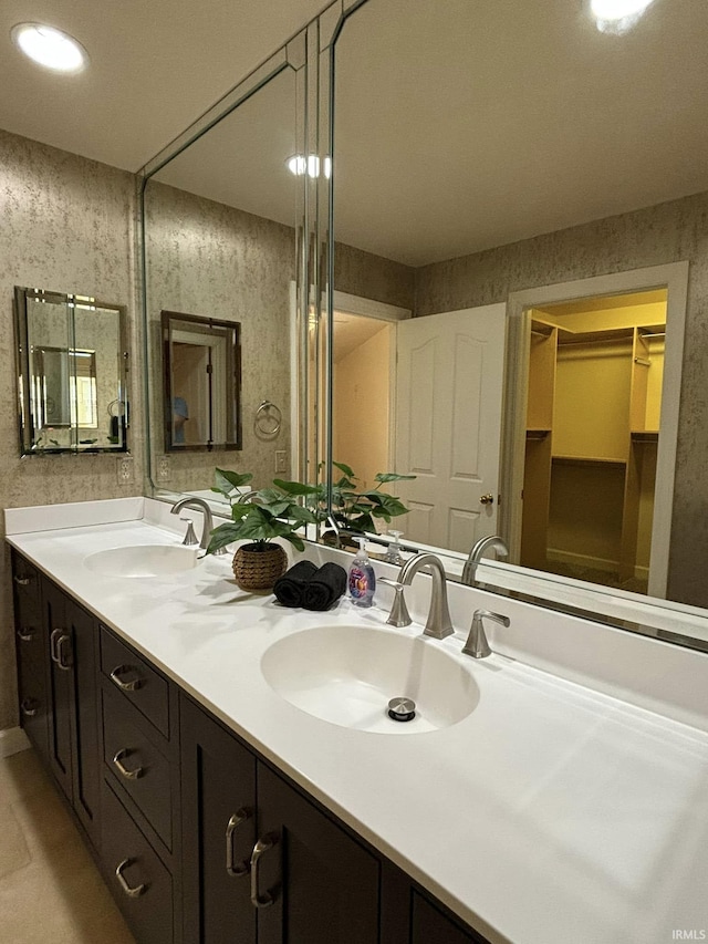 bathroom with vanity