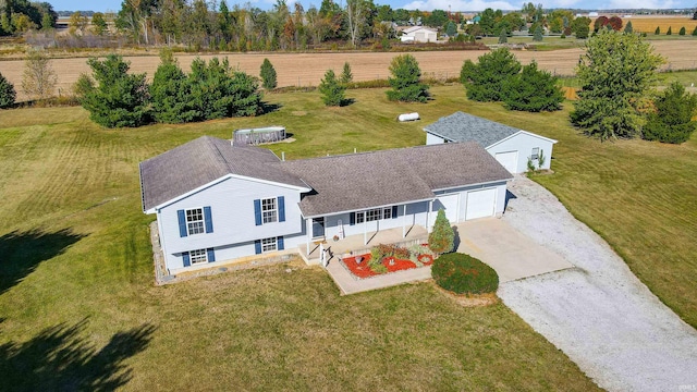 drone / aerial view featuring a rural view