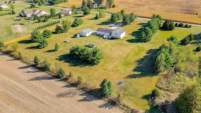 drone / aerial view featuring a rural view