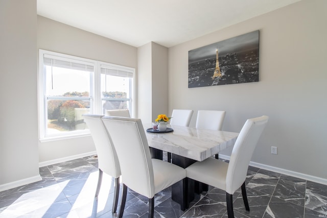 view of dining room