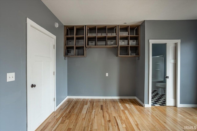 interior space with hardwood / wood-style floors