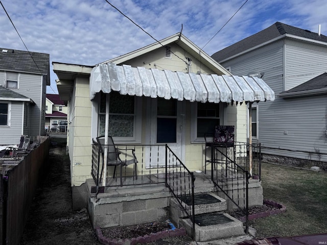 view of bungalow-style home