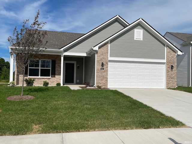 view of front of home with a front yard