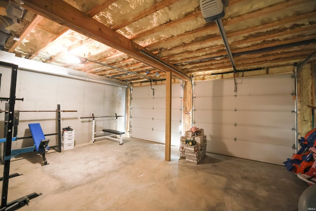 garage featuring a garage door opener