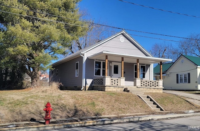 view of front of house with covered porch