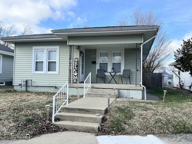 view of front of house featuring a porch