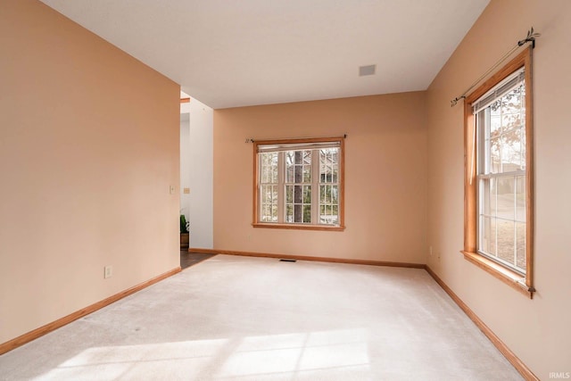 view of carpeted empty room