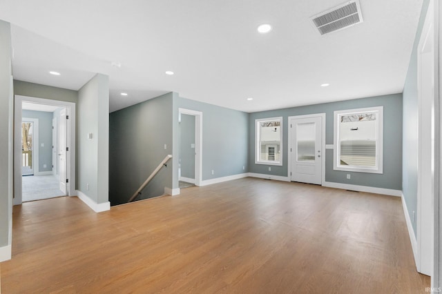 interior space featuring light hardwood / wood-style floors