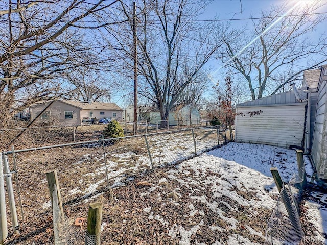 view of snowy yard