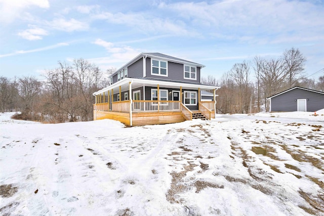 1192 Greer Ln, Springville, IN 47462 - view of front of house with covered porch