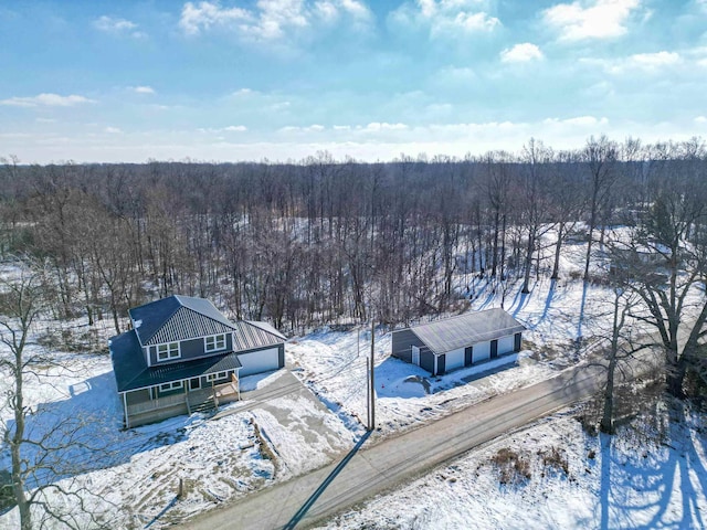 1192 Greer Ln, Springville, IN 47462 - view of snowy aerial view