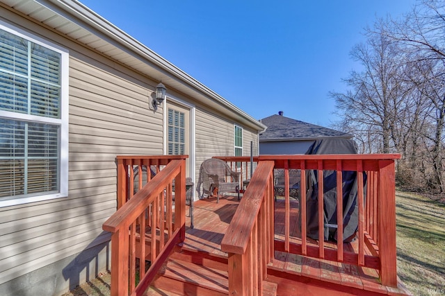 view of wooden deck