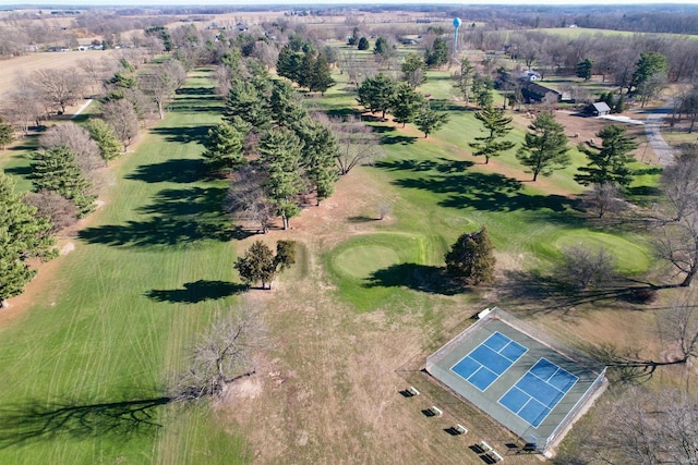 bird's eye view with a rural view