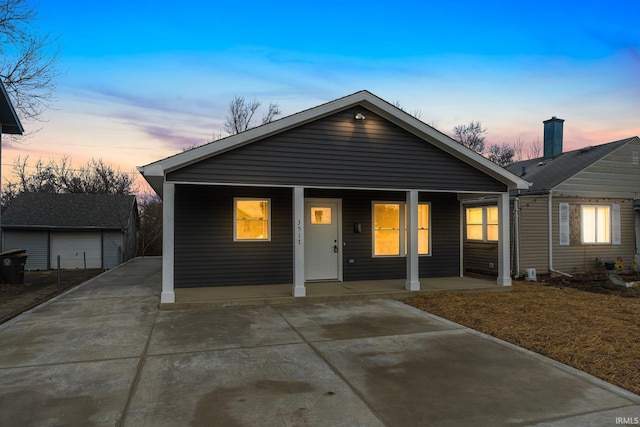 view of front of home featuring a porch