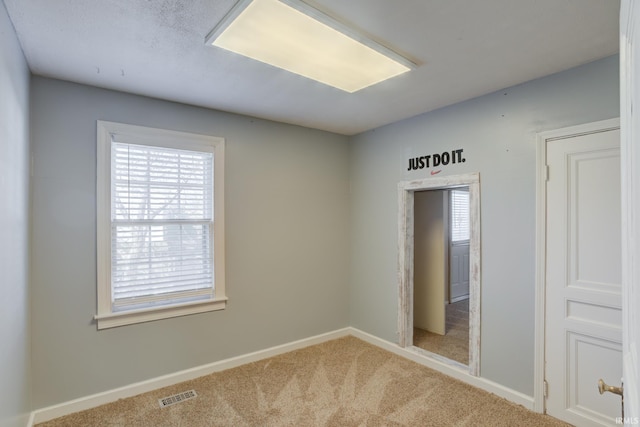 spare room with carpet floors and a wealth of natural light