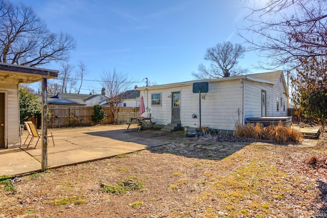 rear view of property with a patio